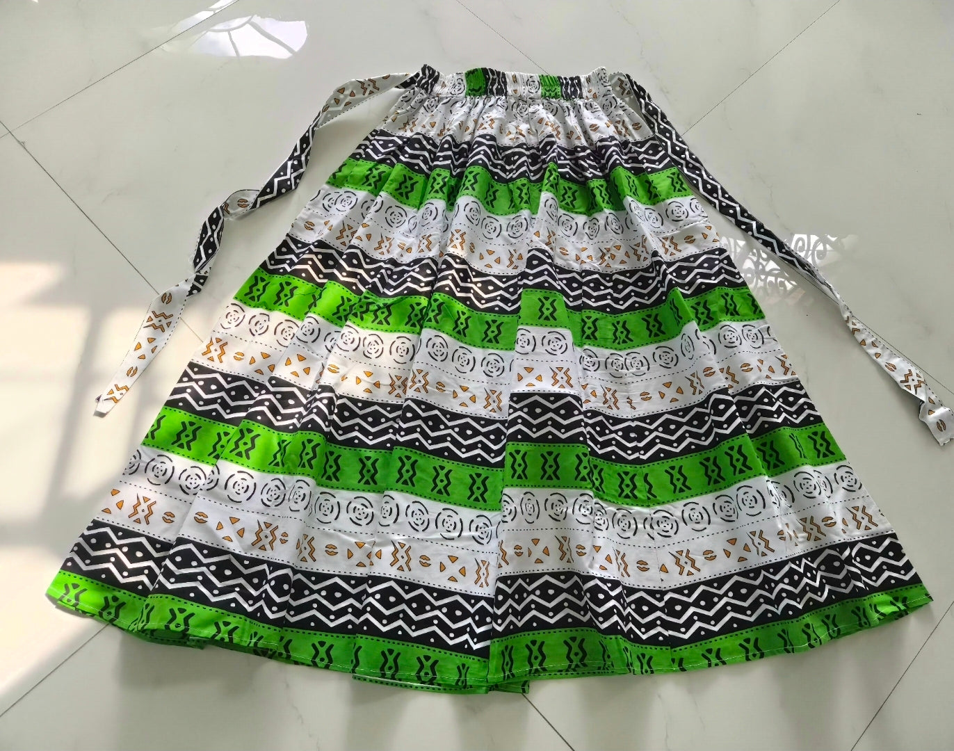 African Cotton Full-length Maxi Skirt- 1350  P2