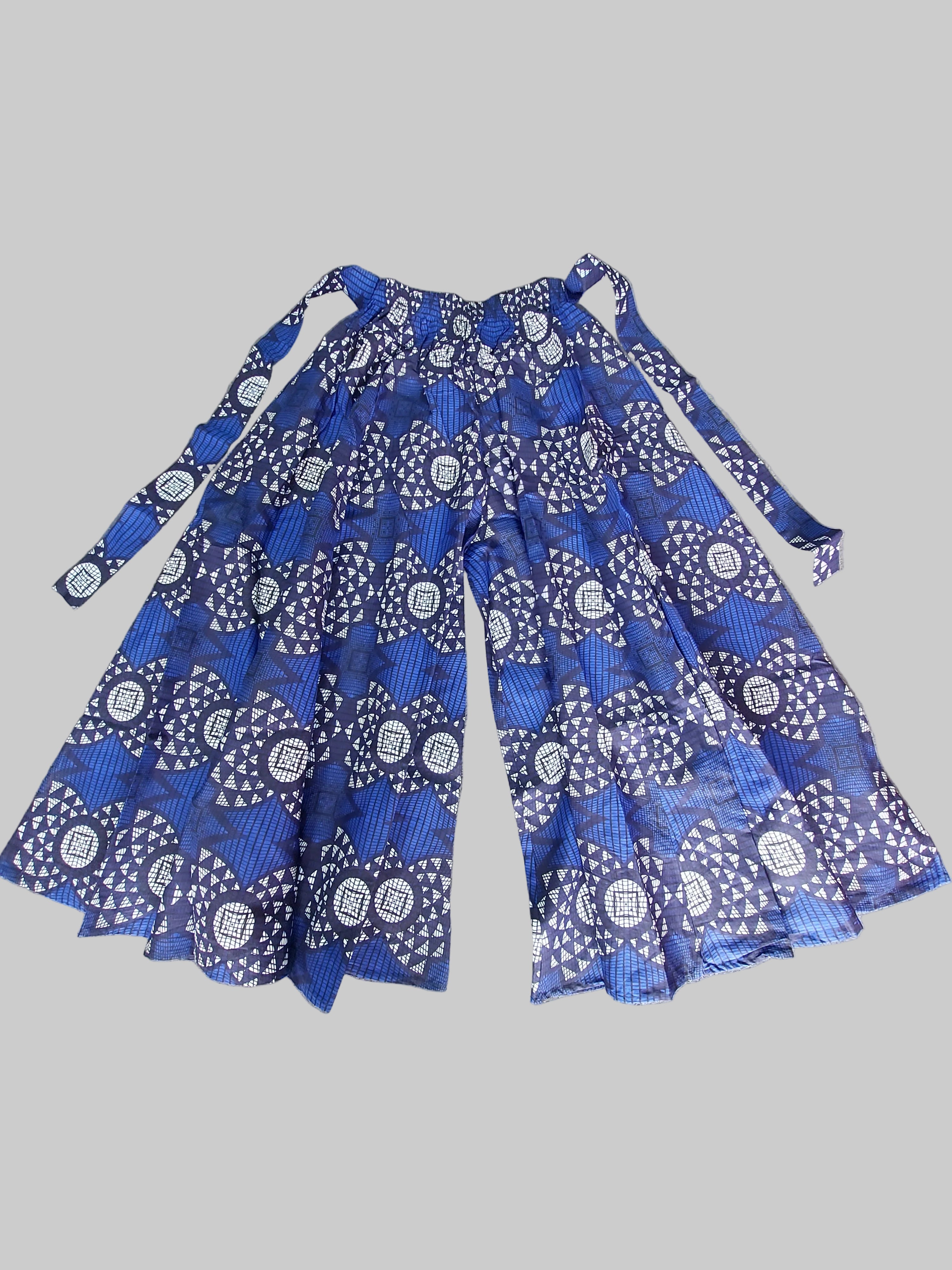 701 Women Palazzo Pant / Wide Leg Pant -Blue Print 64