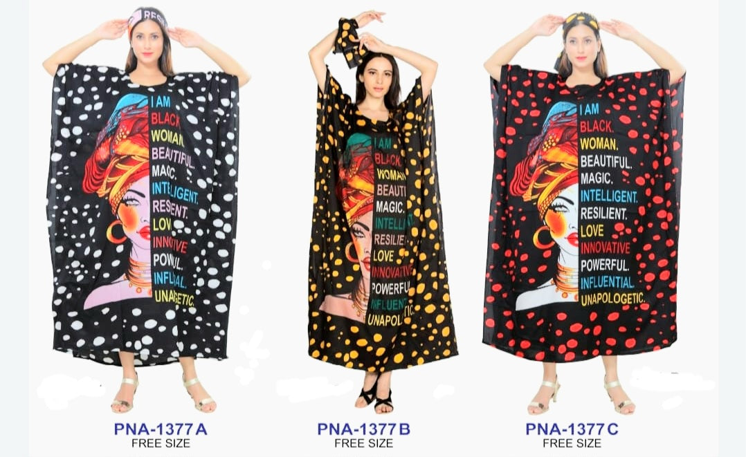 Poly Kaftan Dress -1377