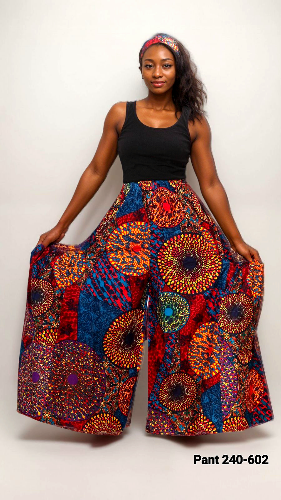 240 Big Pocket Palazzo Pant Print 602