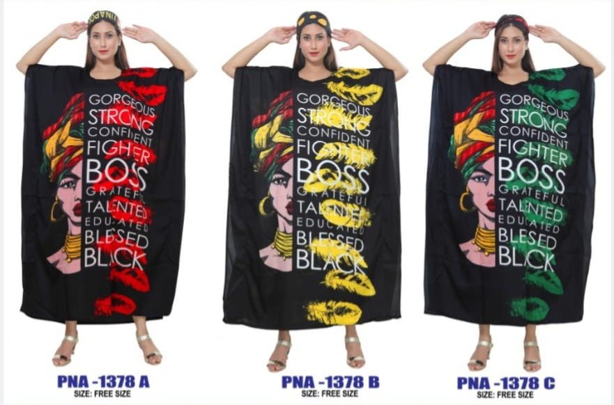 Poly Kaftan Dress -1378