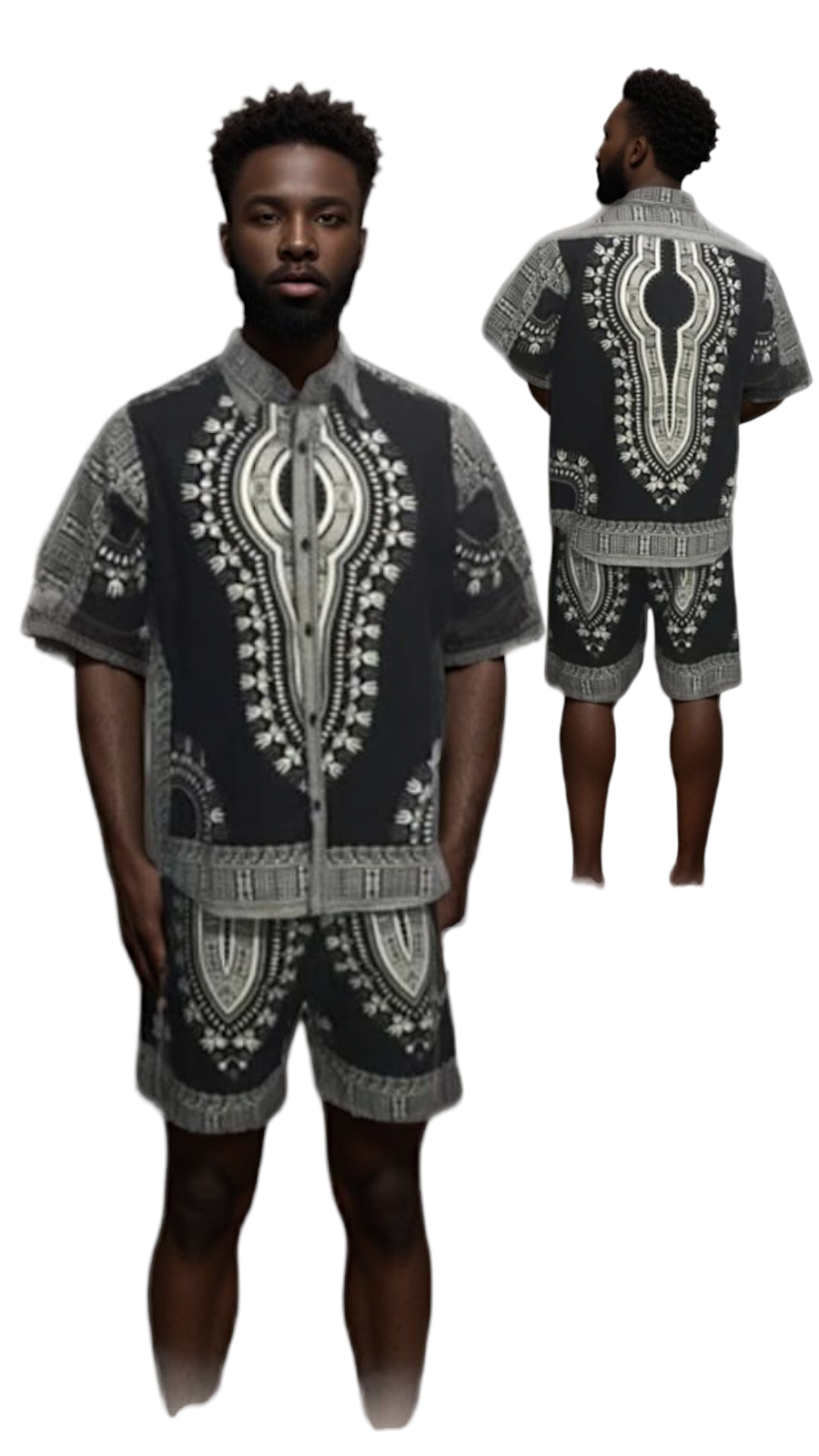 Dashiki Shorts Set / Unisex - M10D