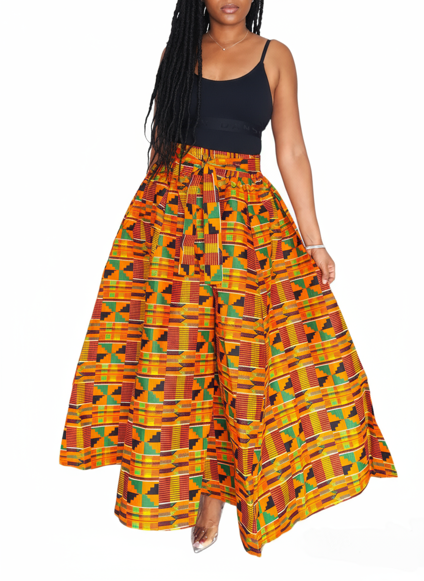 Polly Traditional Kente Print Skirt