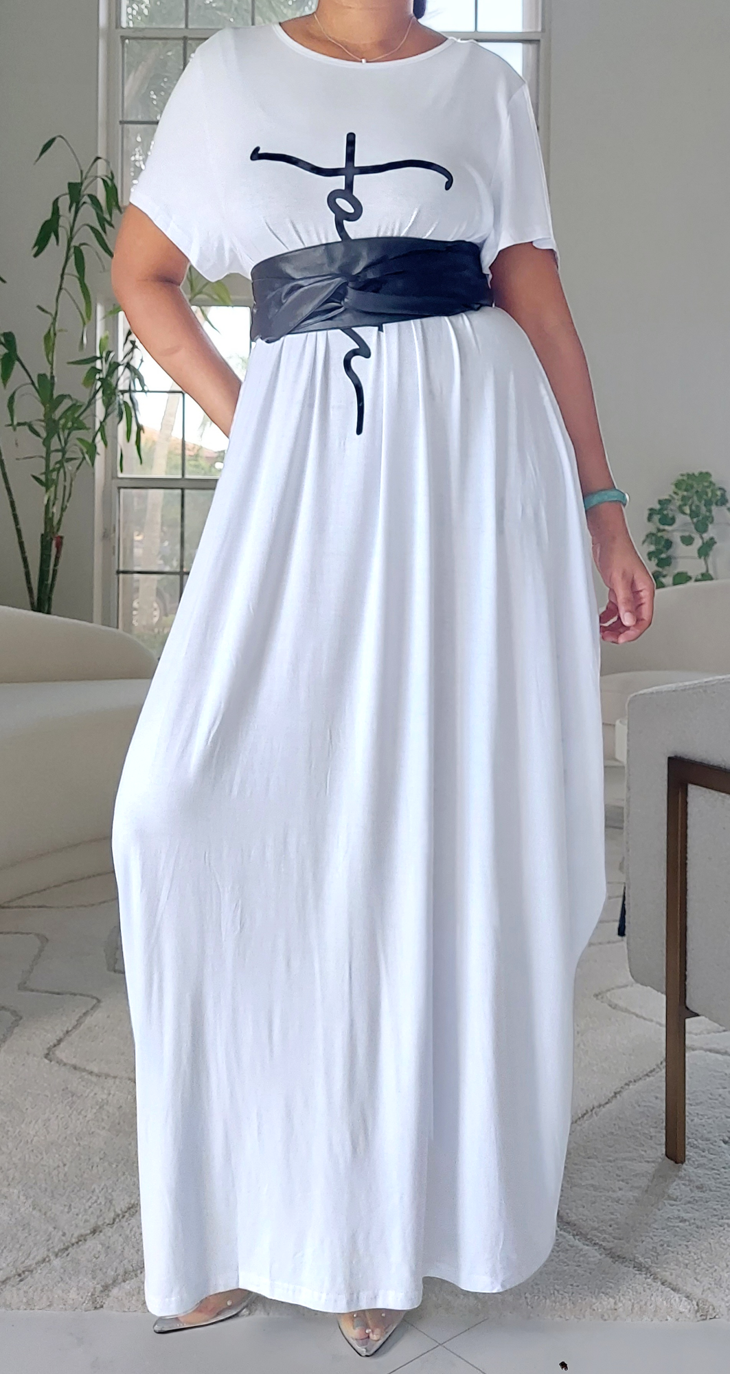 Faith Bubble  Jersey  Dress 33342 white
