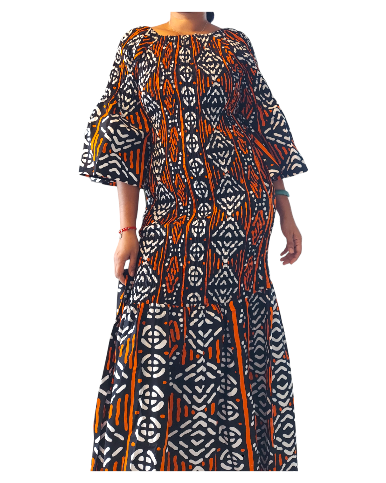 Smock Mermaid Dress - Tribal Print