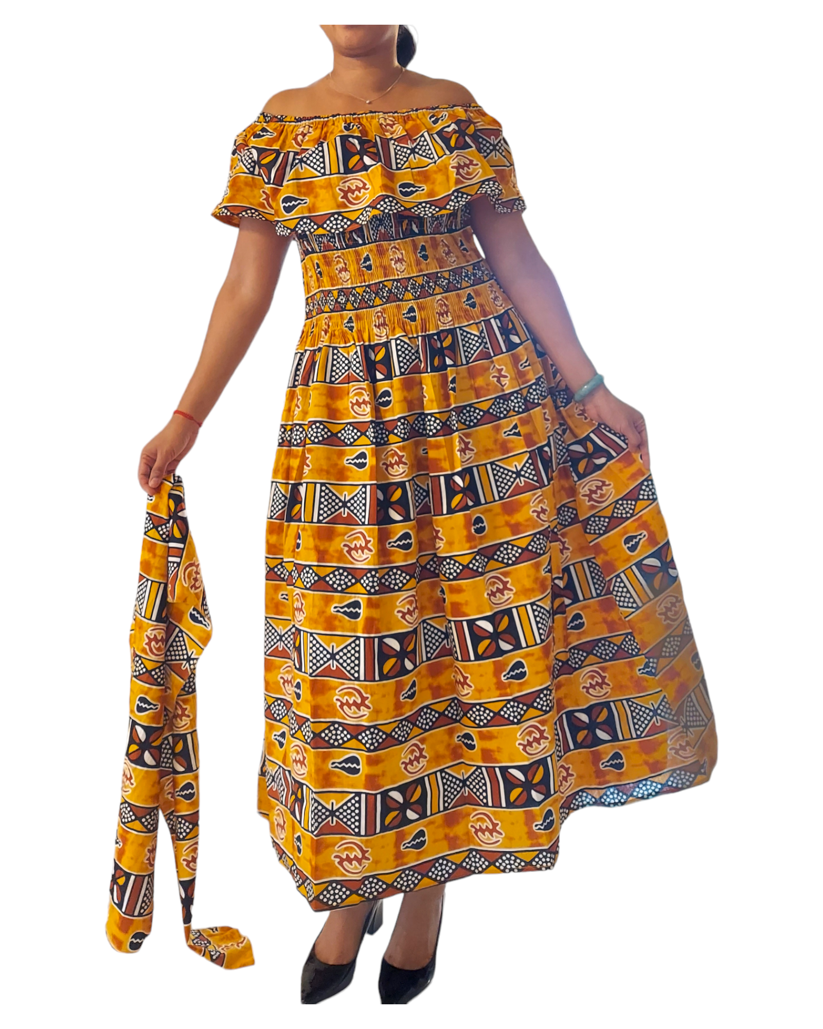 3014L Maxi Dress- Mud