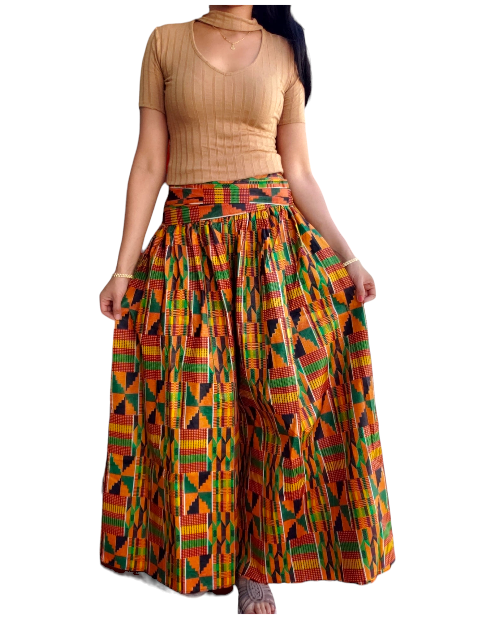 PL20  WOMAN PALAZZO PANT / KENTE