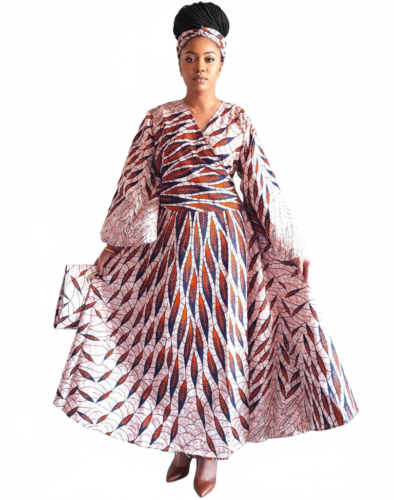 Combo - Long Wrap Dress + Pocketbook Set5 1014