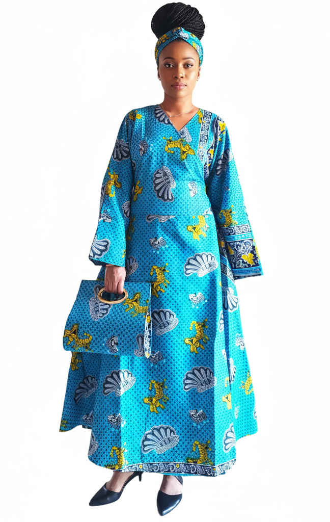 Combo - Long Wrap Dress + Pocketbook Set4 1014