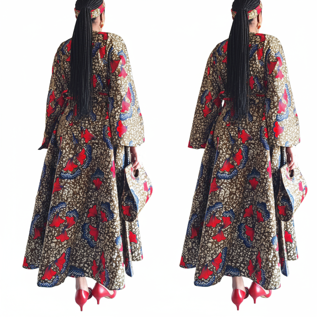 Combo - Long Wrap Dress + Pocketbook Set3 1014