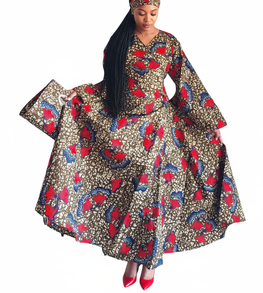 Combo - Long Wrap Dress + Pocketbook Set3 1014