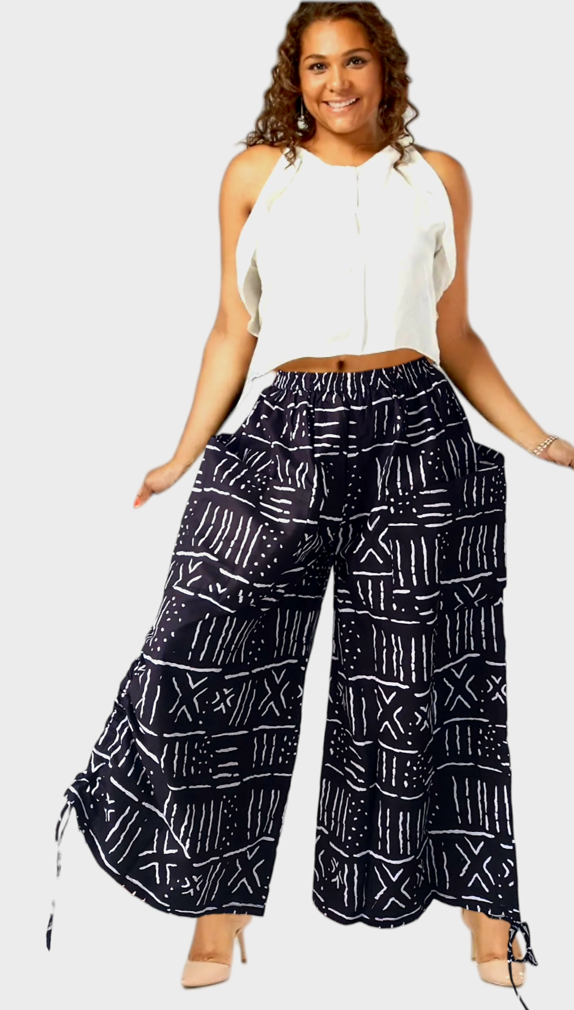 Palazzo with  Adjustable leg String - 7697-60