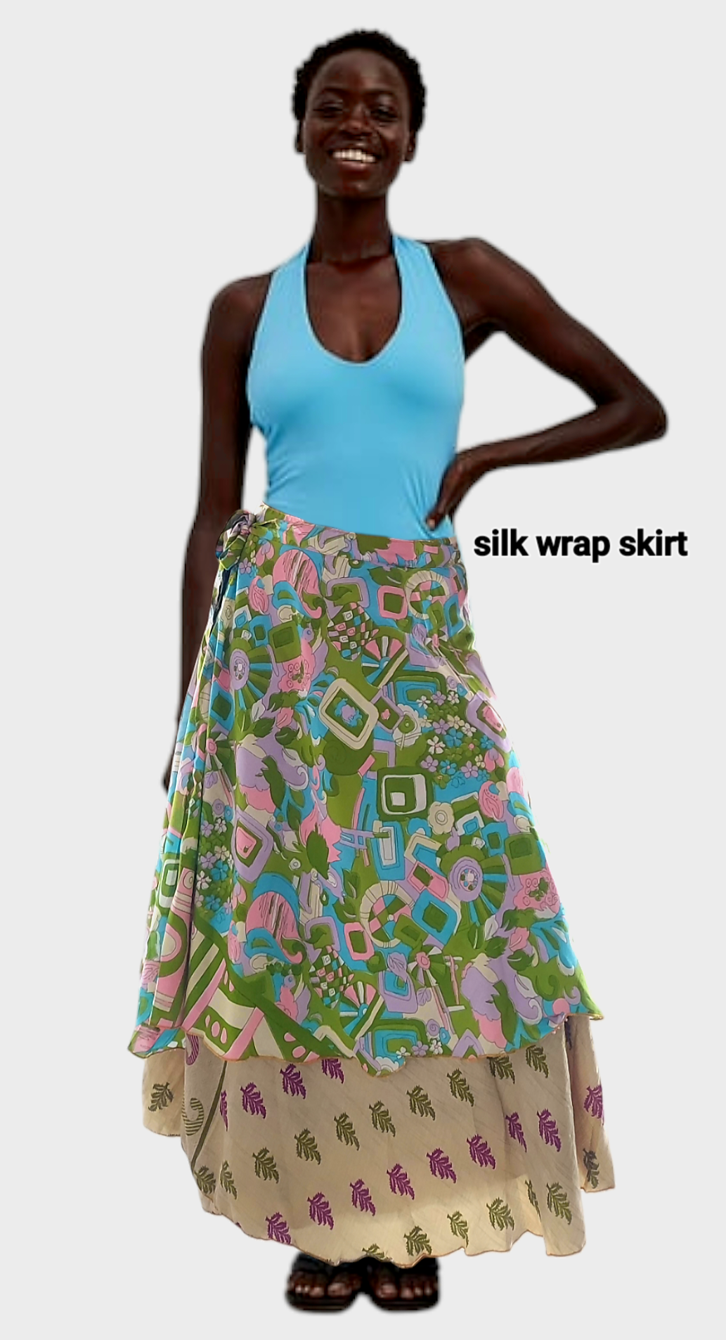 Sari Silk Wrap Skirt / One of a Kind