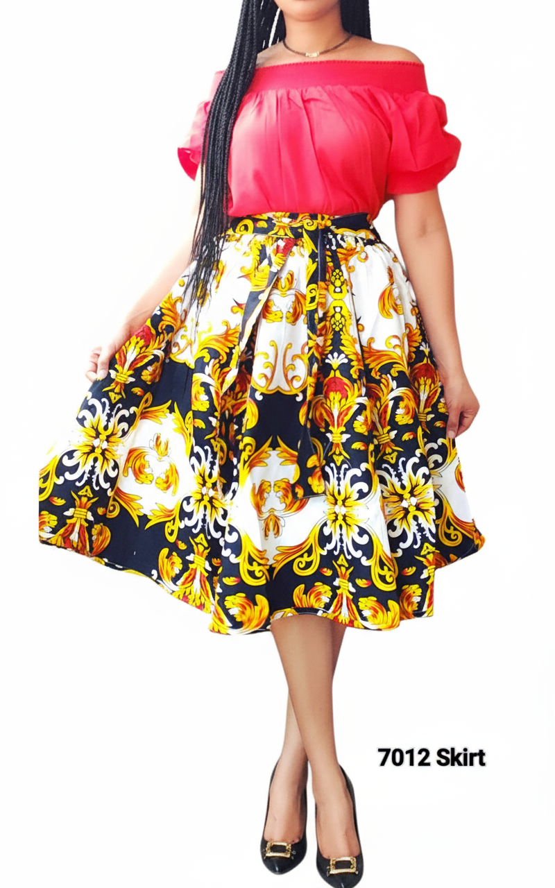 7012- Woman Mid Length Maxi Skirt- Vintage