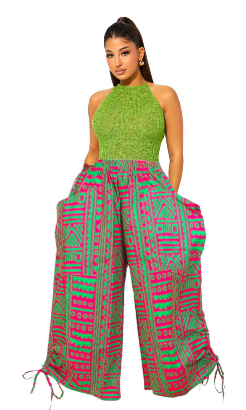 Long Palazzo with  Adjustable String - 7697