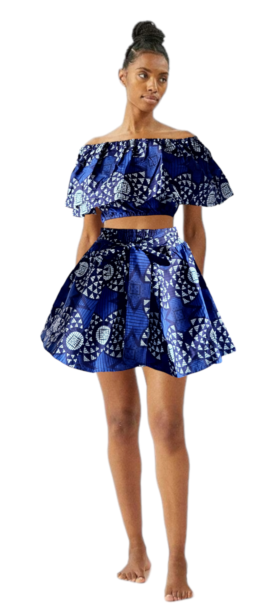 Mini Skirt & Tube Crop Top Set - IB777-64