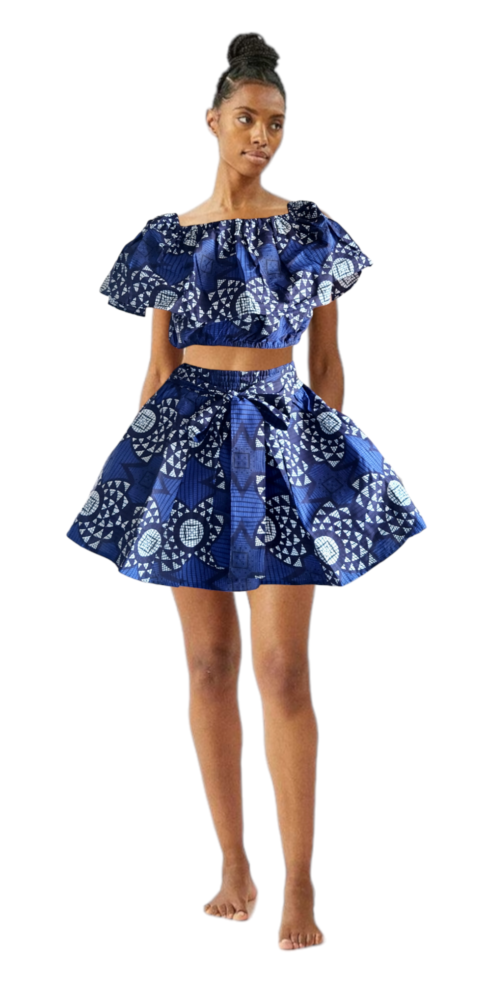 Mini Skirt & Tube Crop Top Set - IB777-64