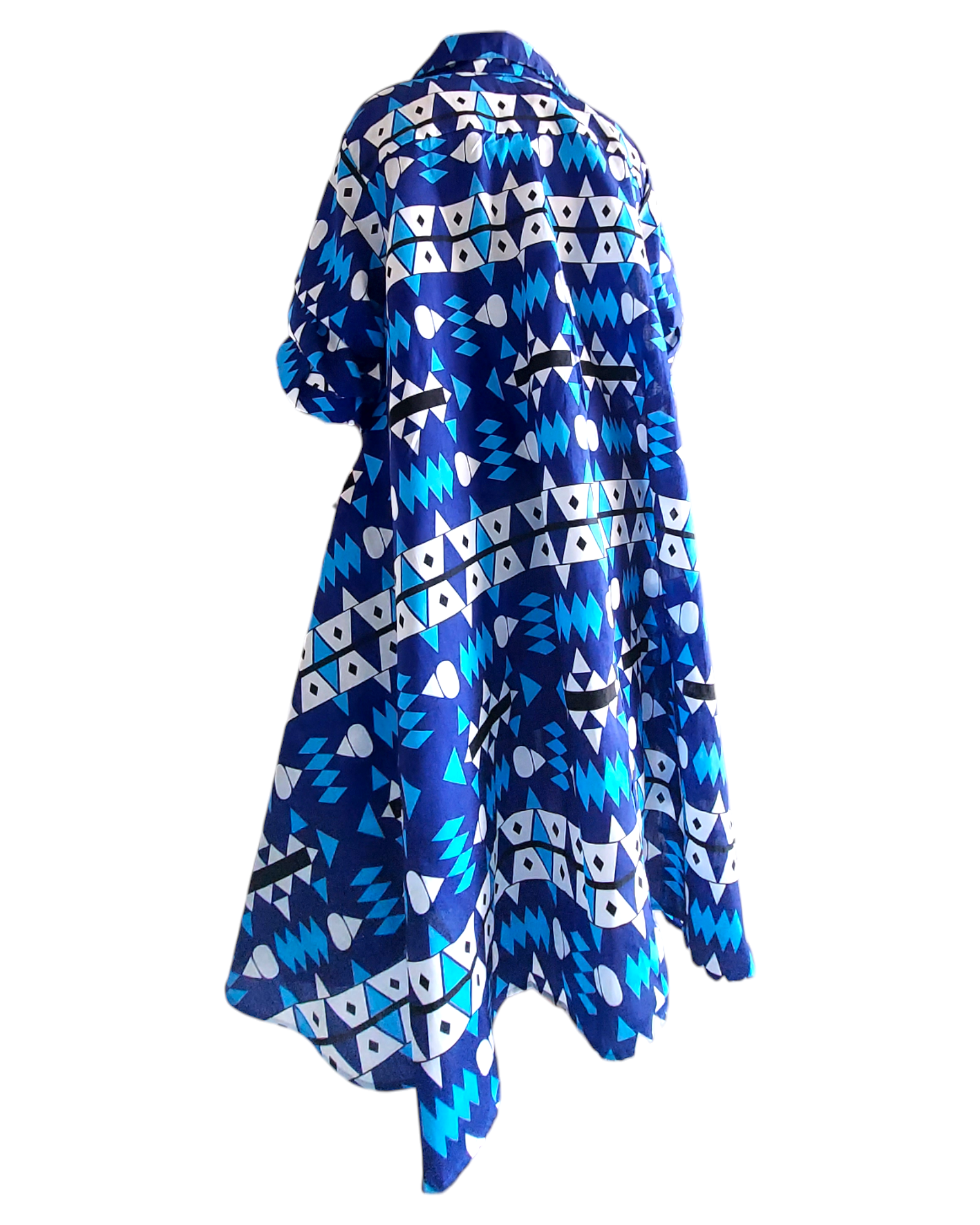 IB25013 - Swing Dress/ Faux Silk / Printed C