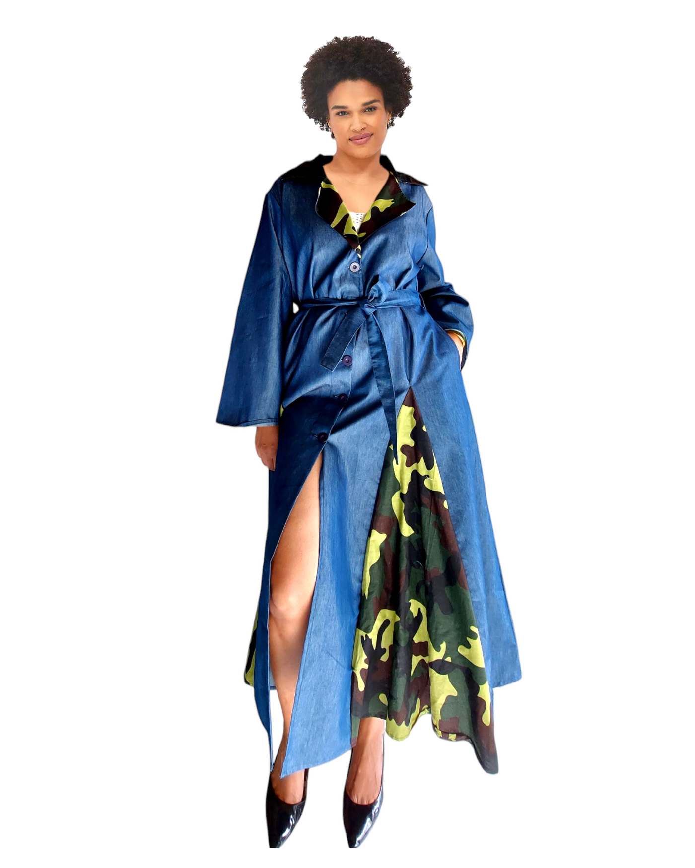 denim kimono dress Japanese Handmade Denim Kimono & Floral Street Styles w/ Fenty x Puma & VidaKush