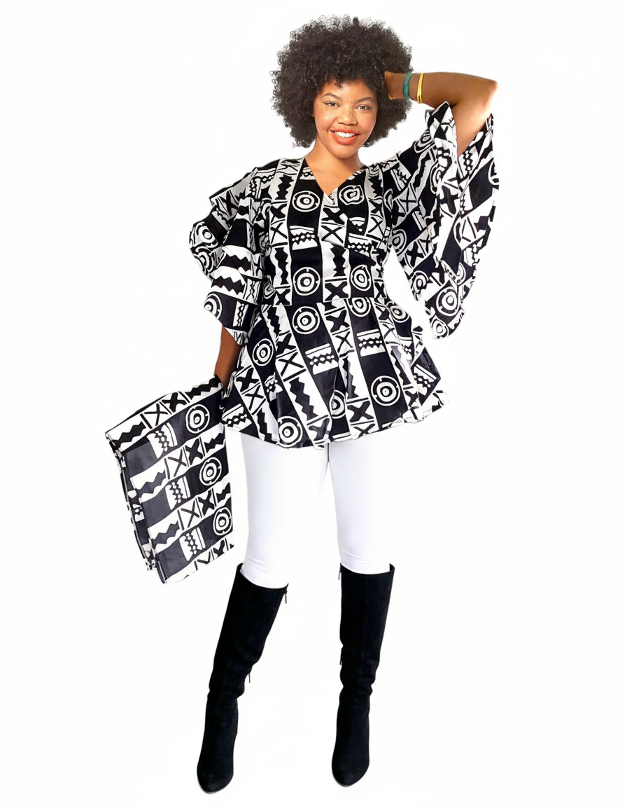 1203 - Wrap Blouse/Tribal65