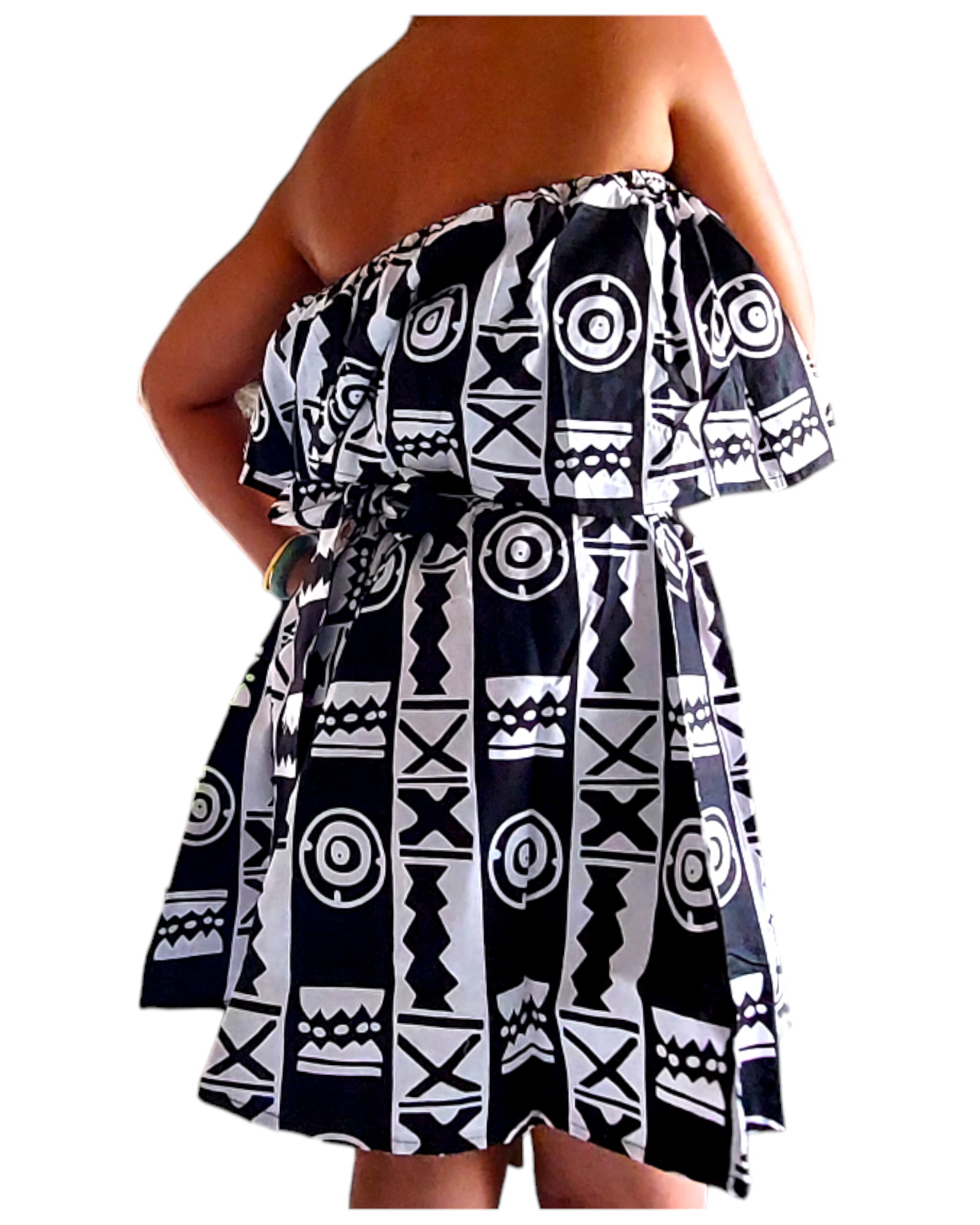 Mini Skirt & Tube Crop Top Set- IB777-65