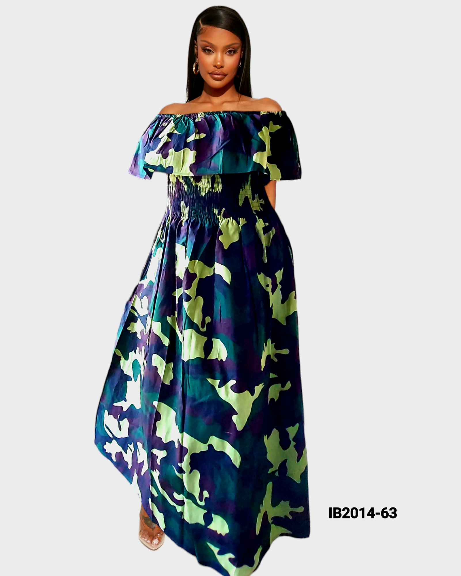 3014L  Maxi Dress- Camouflage 63