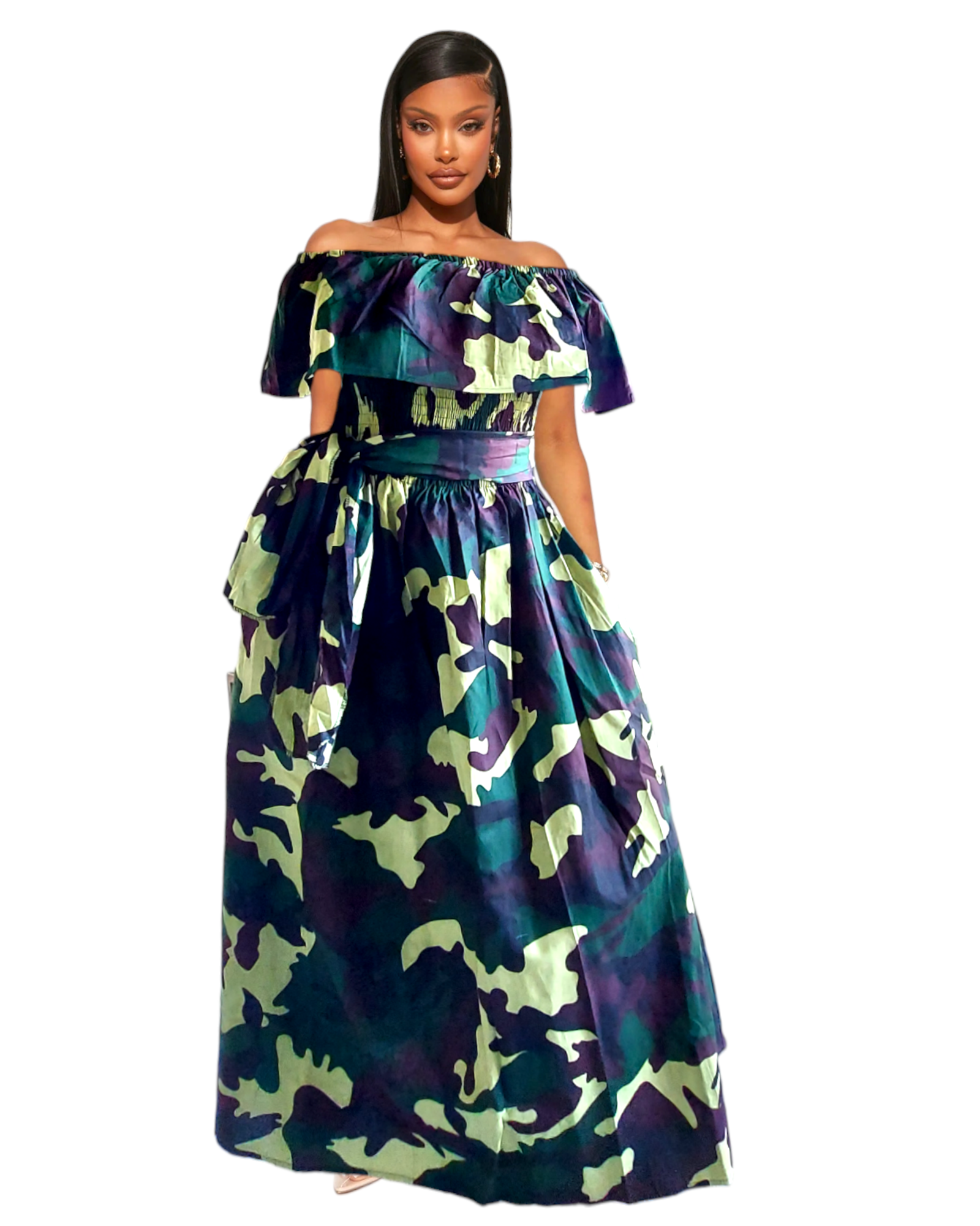 3014L  Maxi Dress- Camouflage 63