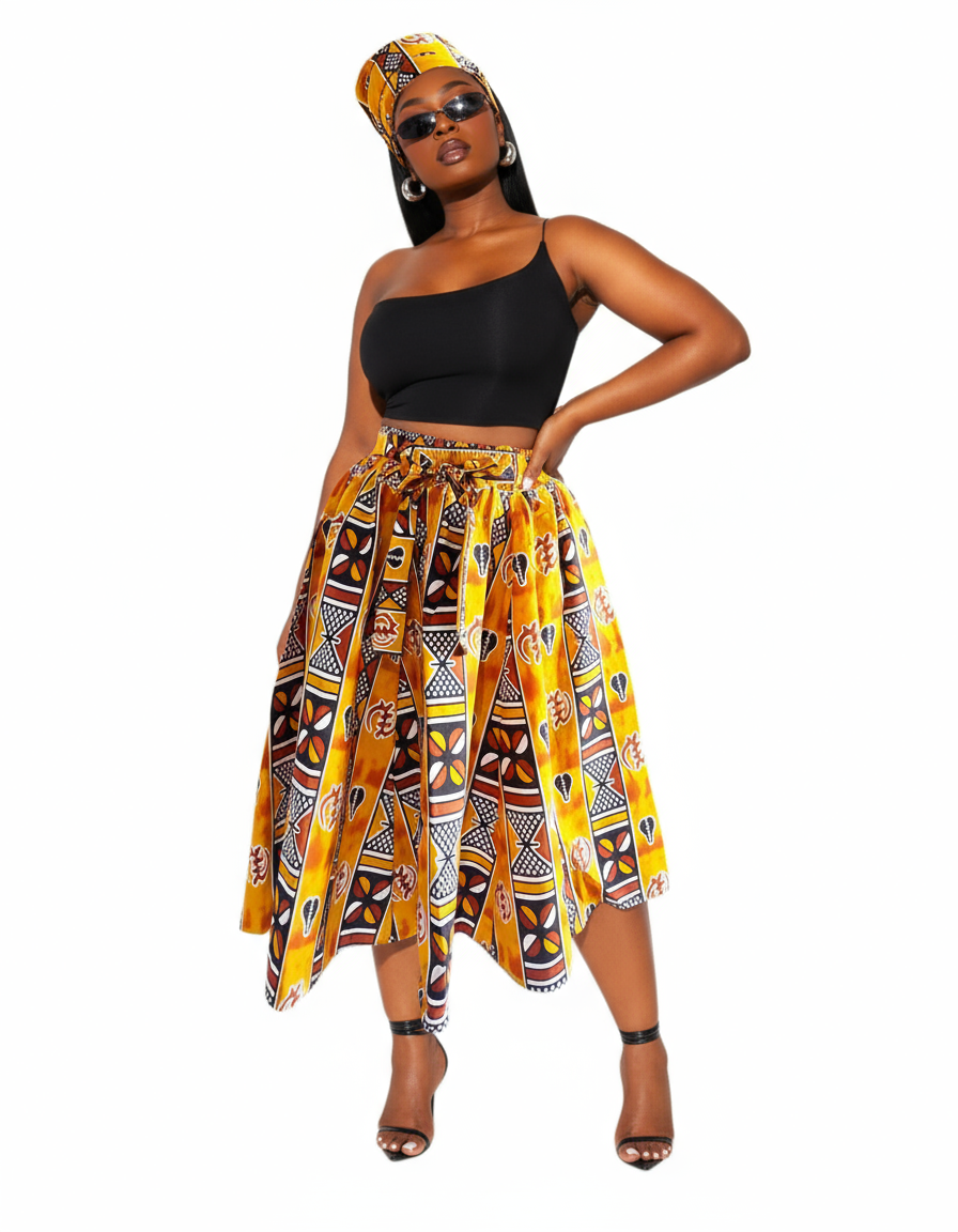 521  Mid Length Skirt - Mud59