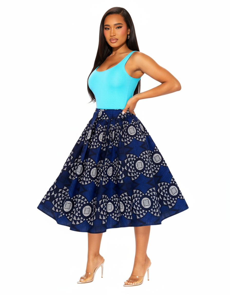 521 Mid Length Flared skirt