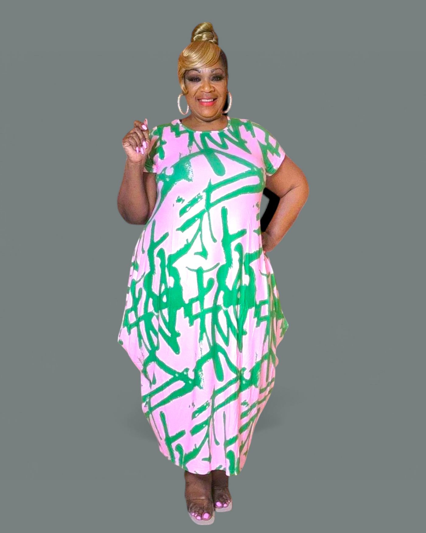 Woman Bubble Dress 21040 Pink – India Batik Woman Bubble Dress 21040 Pink – India Batik