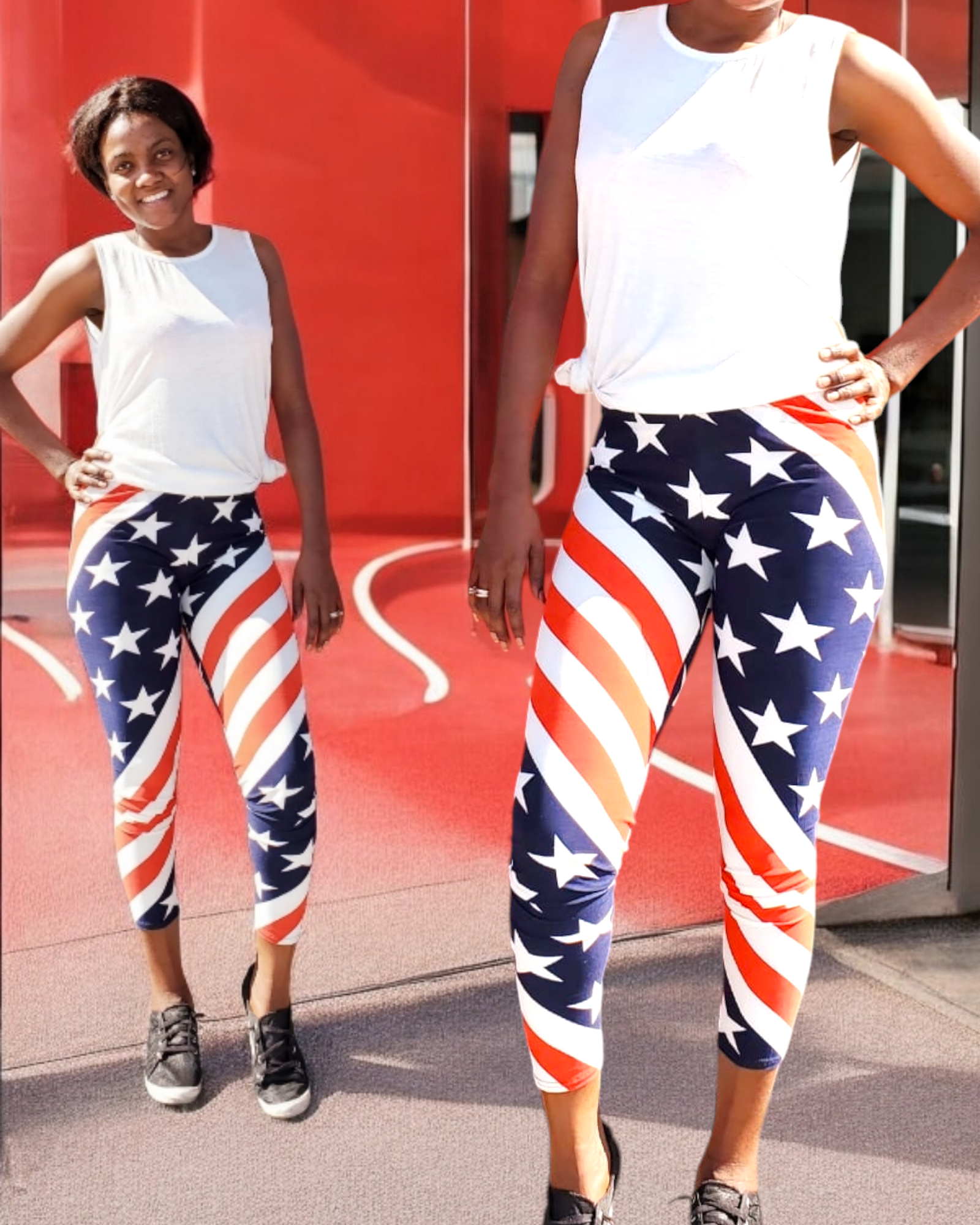 Long  Printed Legging - American Flag