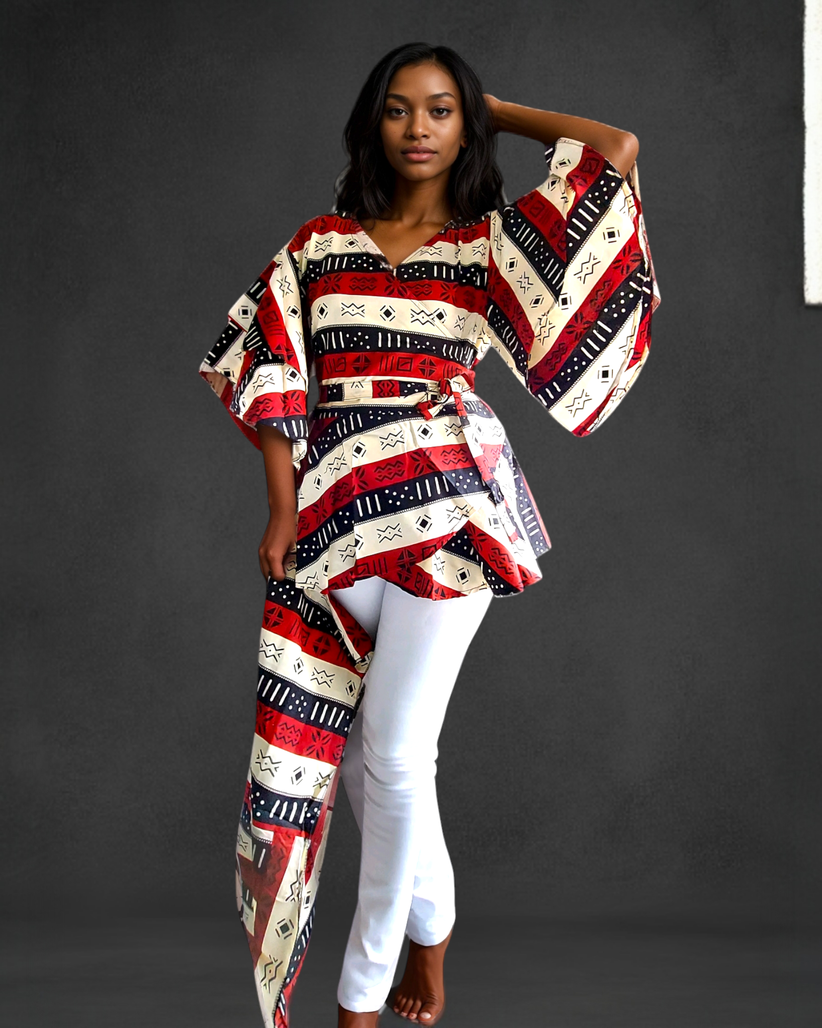 1203-29 Harem Pant & Wrap Blouse