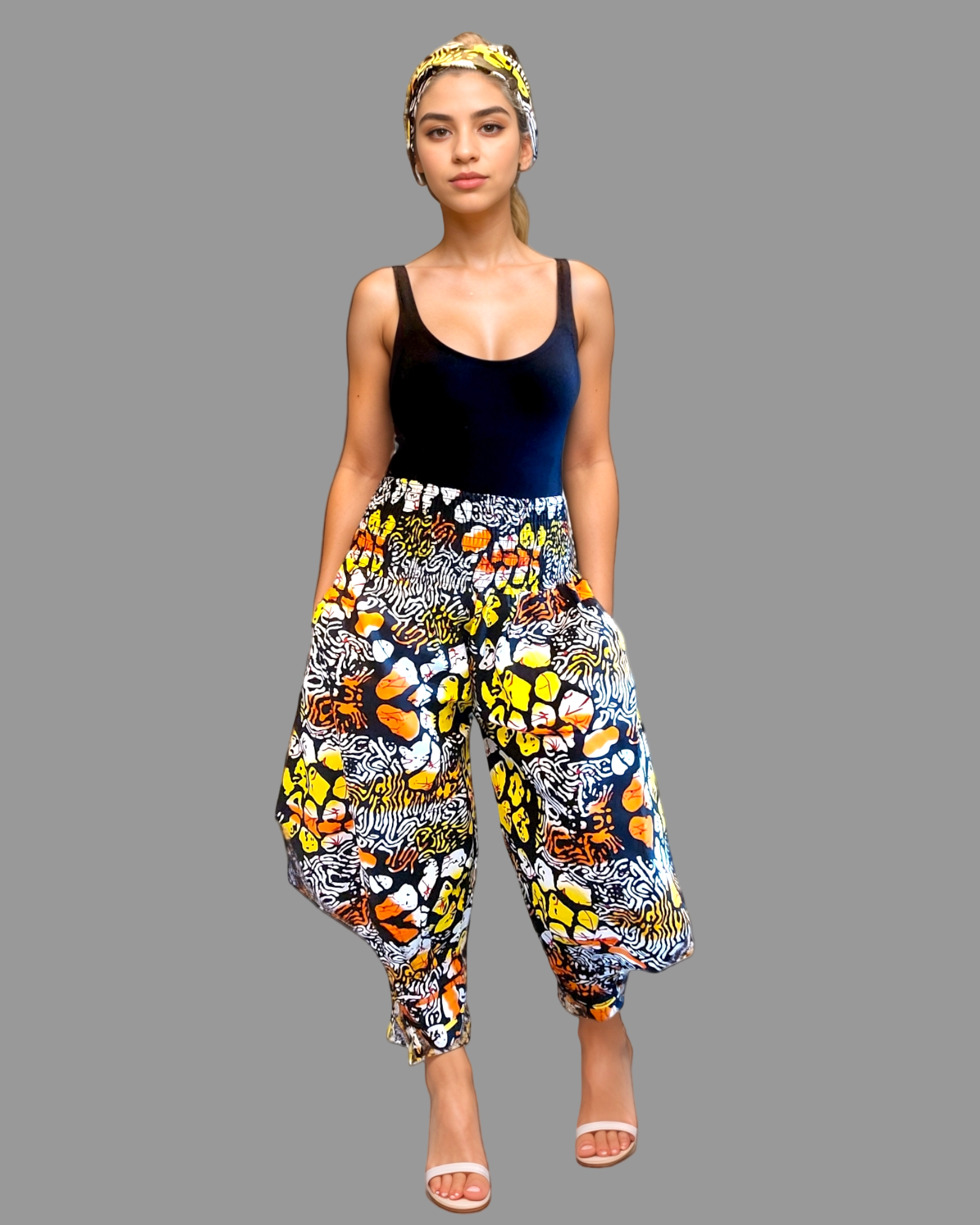 1203-29 Harem Pant & Wrap Blouse