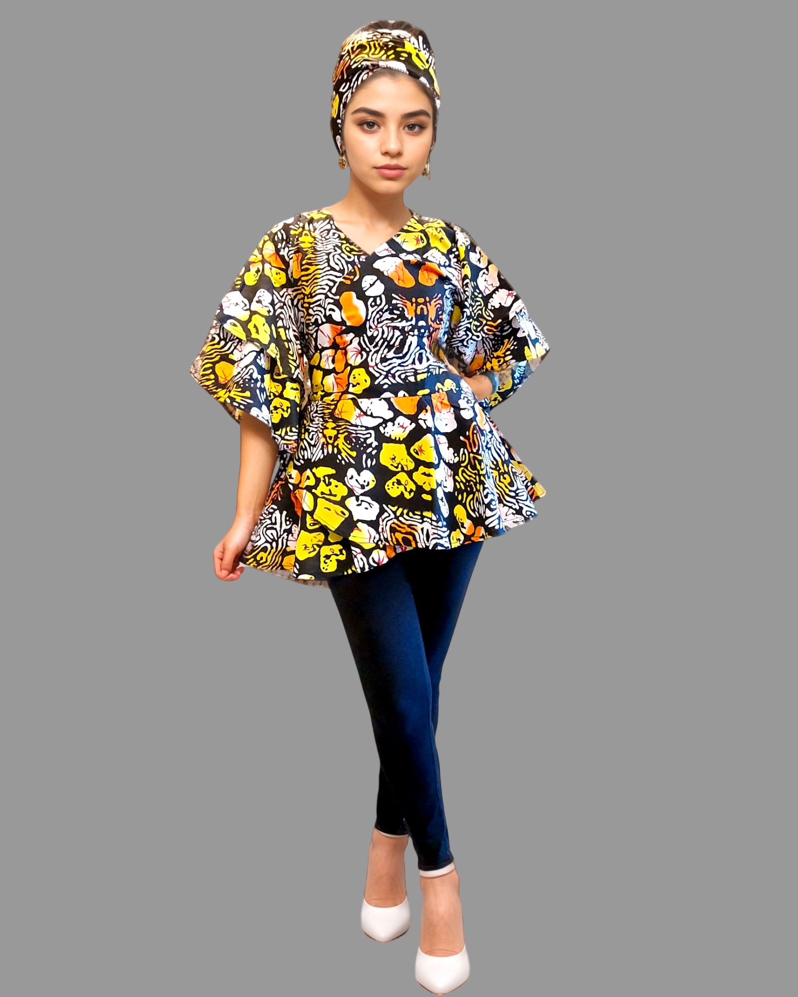 1203-29 Harem Pant & Wrap Blouse