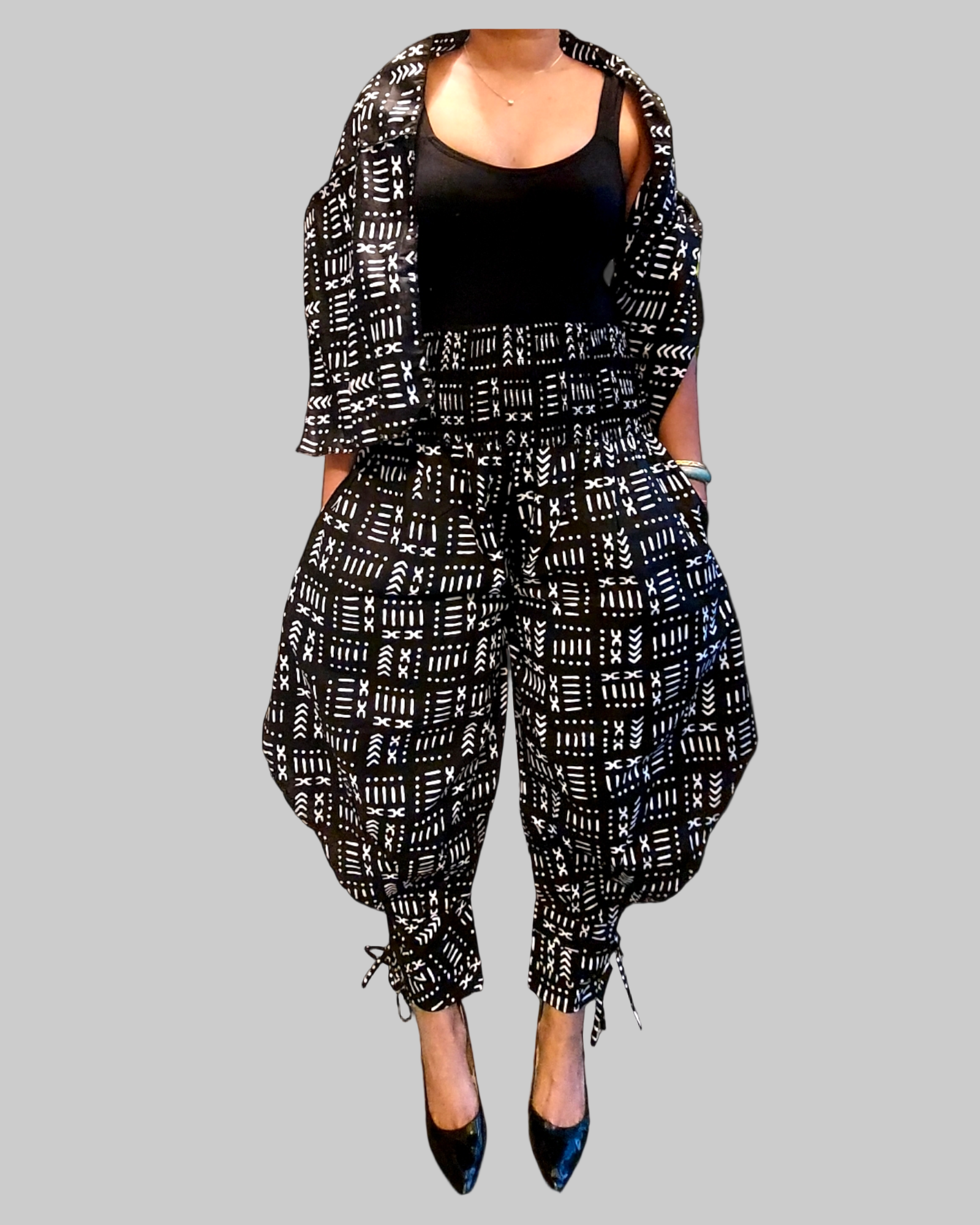 1203-29 Harem Pant & Wrap Blouse