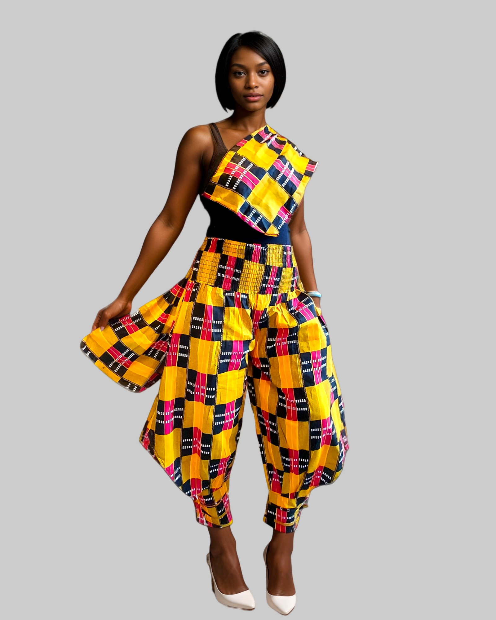 1203-29 Harem Pant & Wrap Blouse