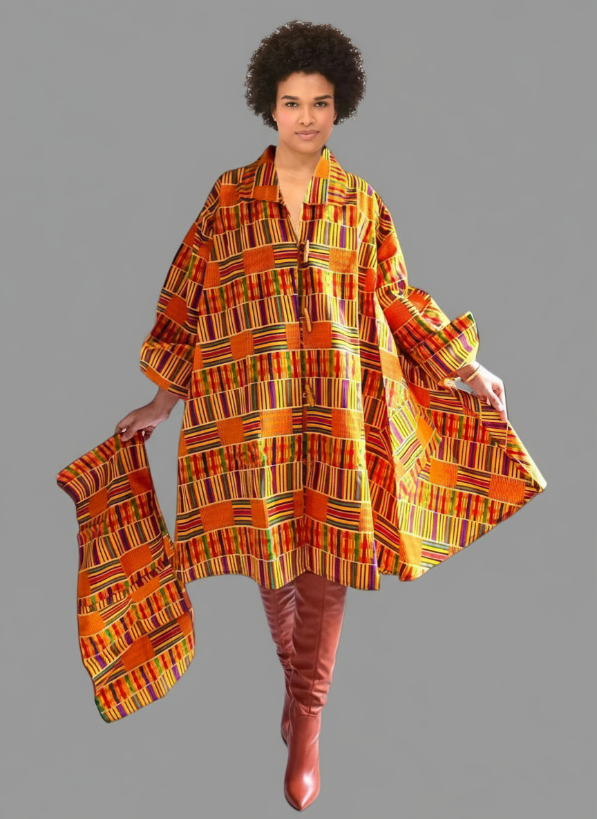 Cotton Swing  Dress / Top LT kente 1207