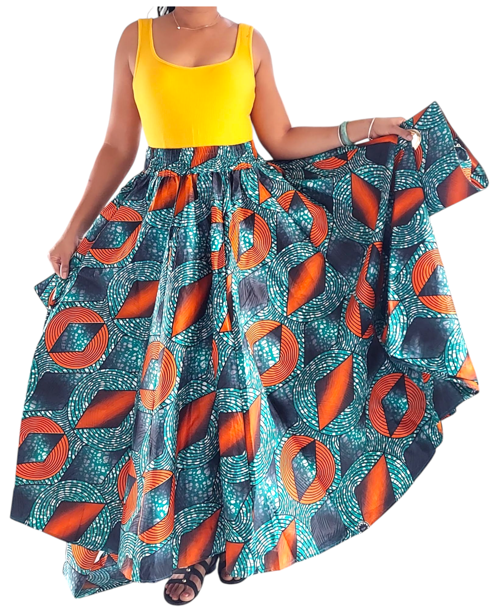 1003 Combo Long Skirt & Pocketbook Set