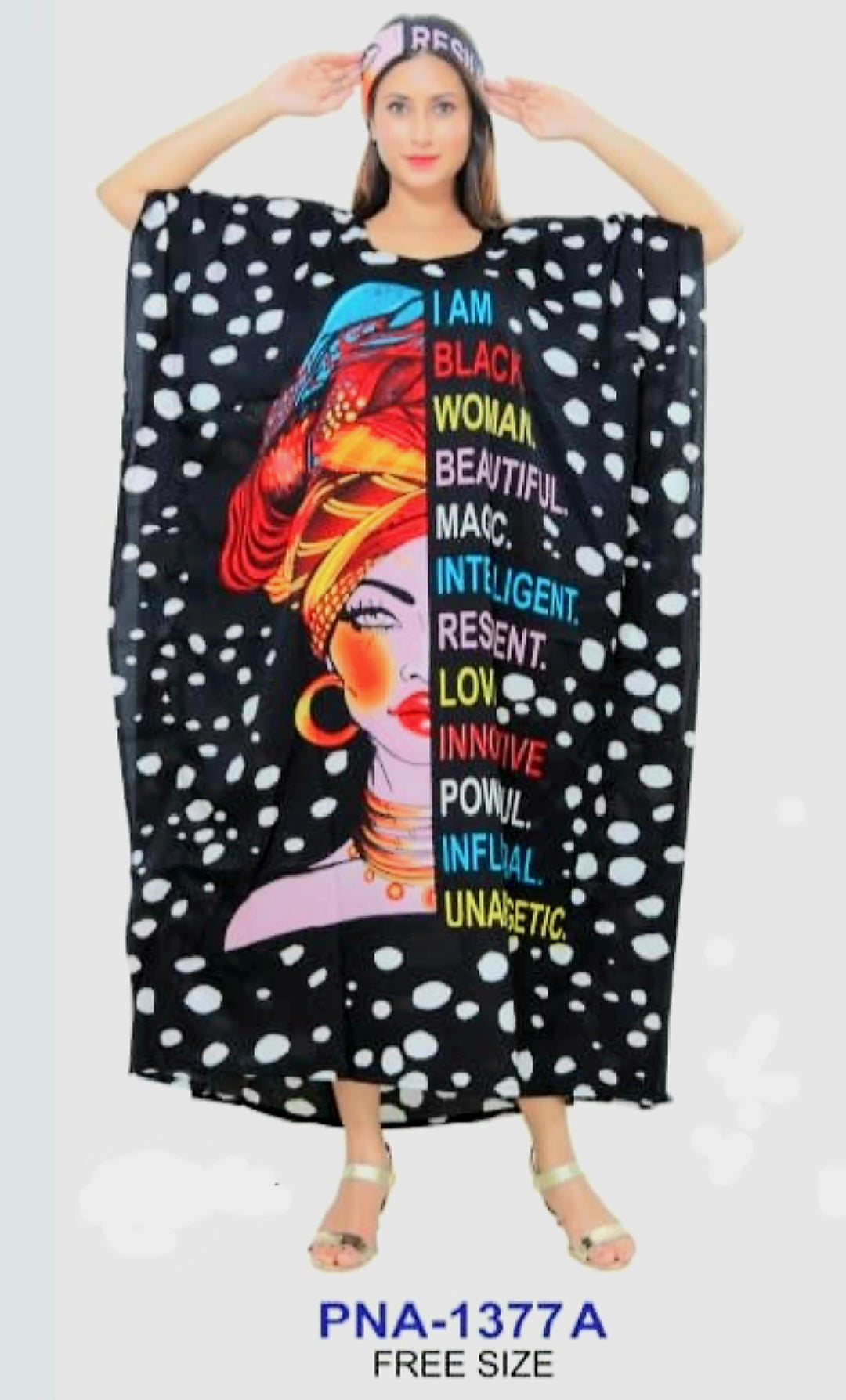 Poly Kaftan Dress -1377