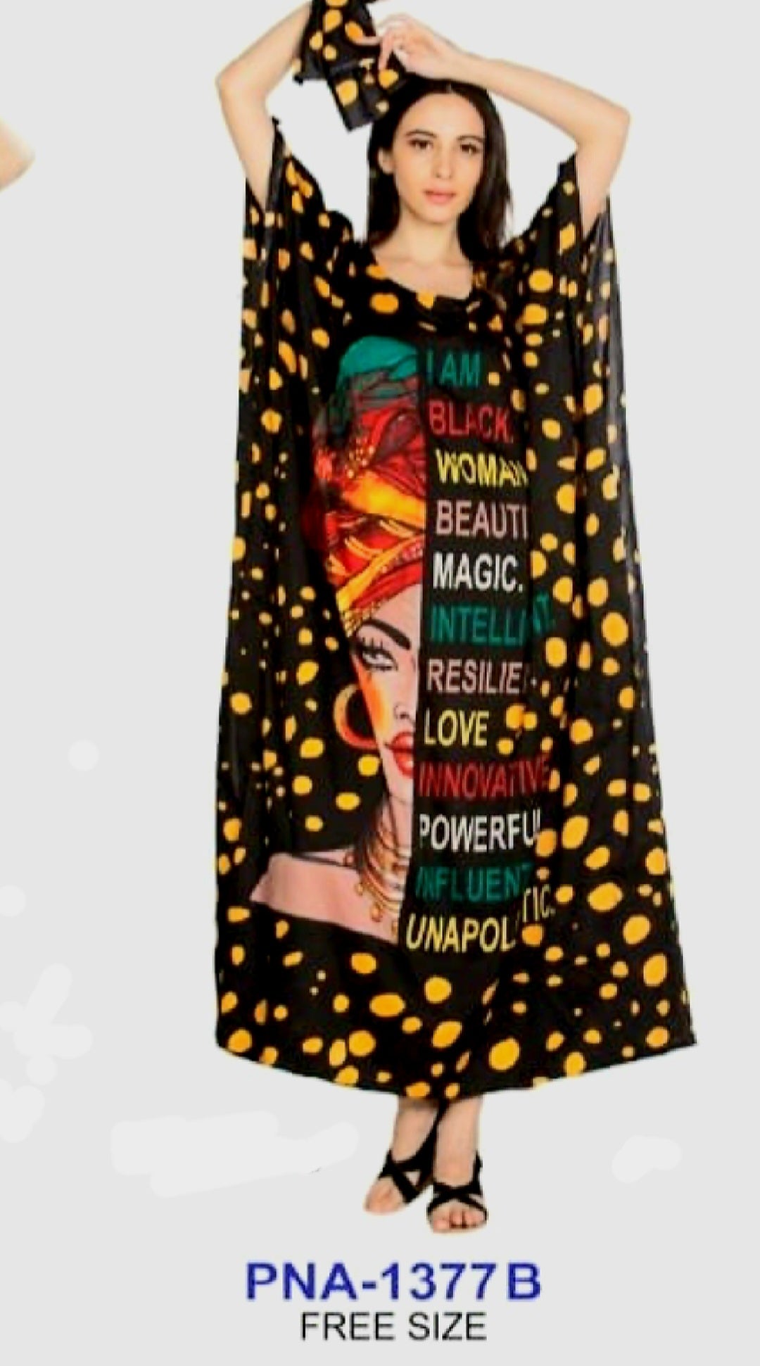 Poly Kaftan Dress -1377