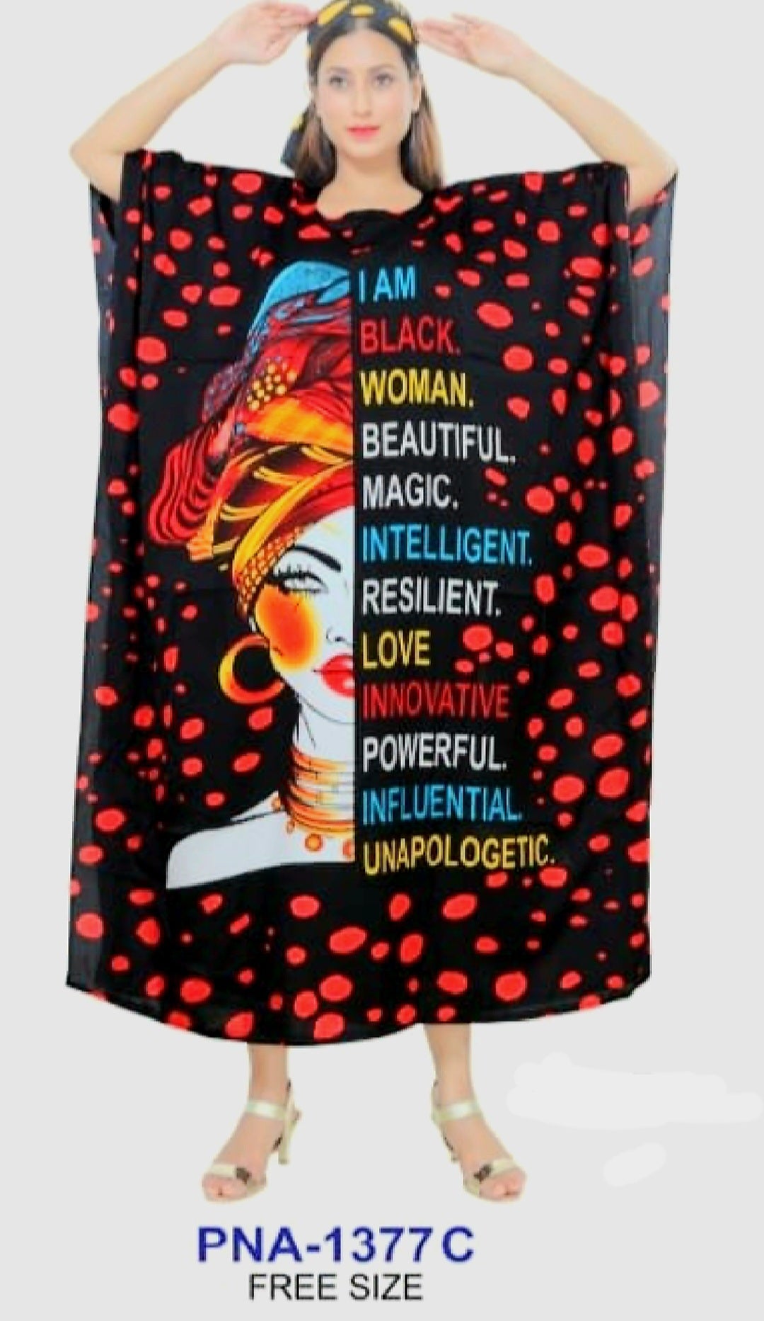 Poly Kaftan Dress -1377