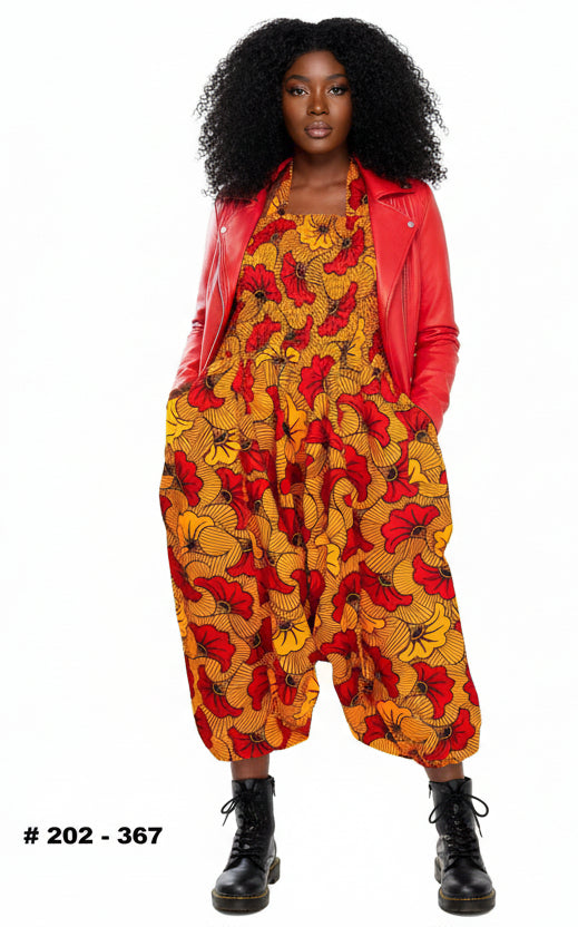 Tube Jumpsuit/ Harris Romper Romper - Red/Yellow 202