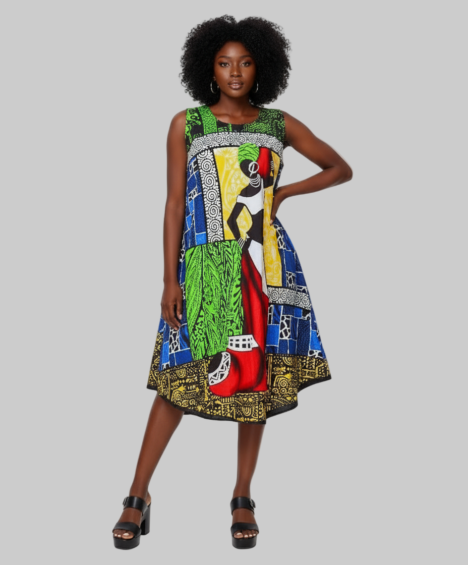 Umbrella Dress/Ethnic Sun Dress- 7037 India Batik Umbrella Dress/Ethnic Sun Dress- 7037 India Batik