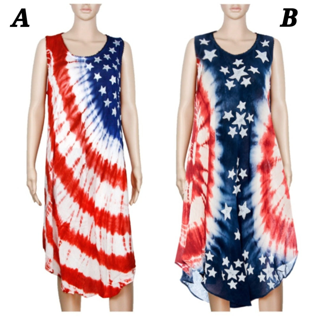 Umbrella Dress/ Stars & Stripe Flag - JYZ3712A