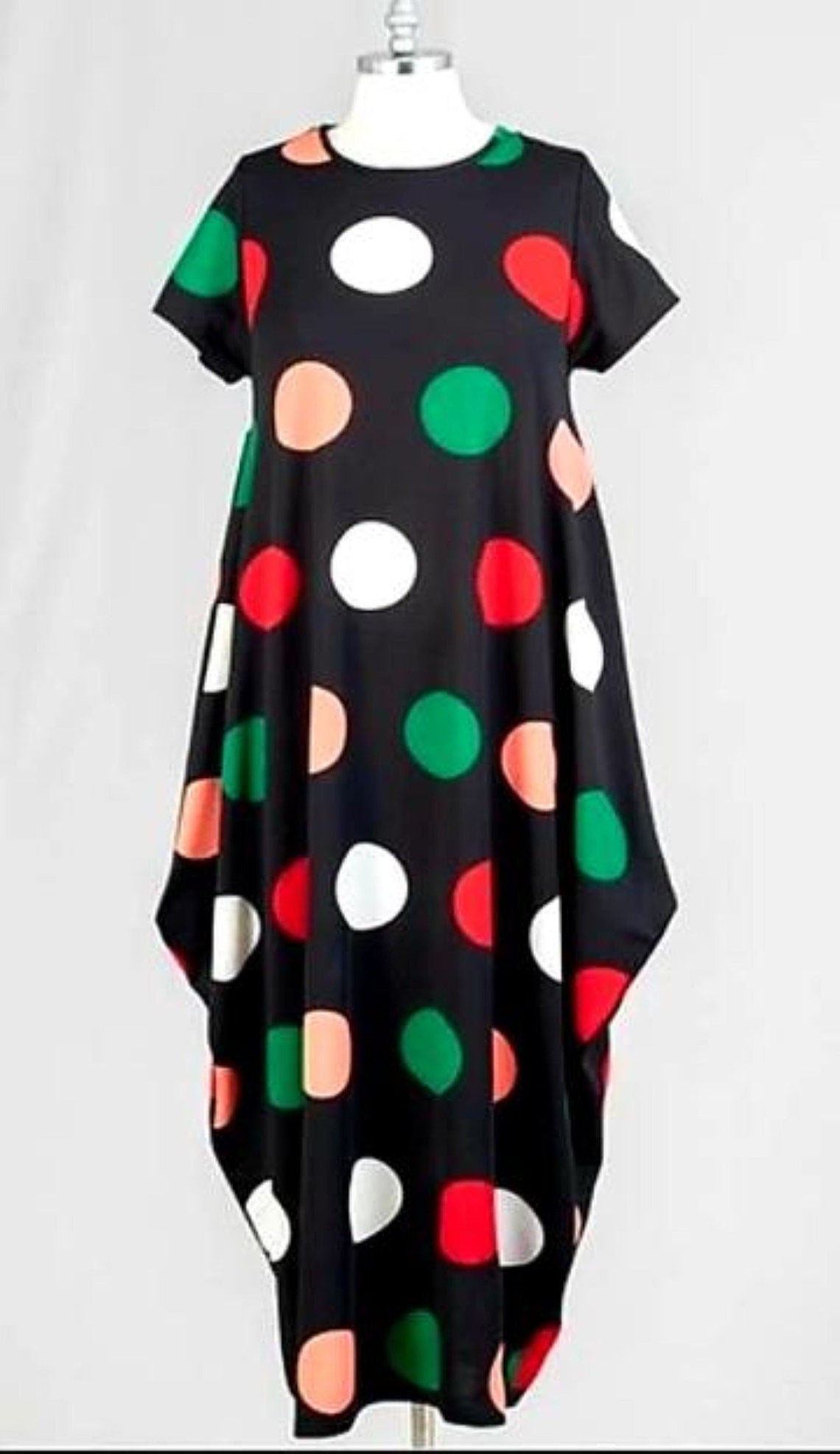 2336 Bubble Dress Polkadot Multi Color
