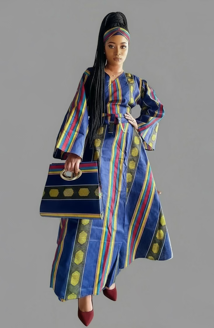 Combo - Long Wrap Dress + Pocketbook Set4 2025