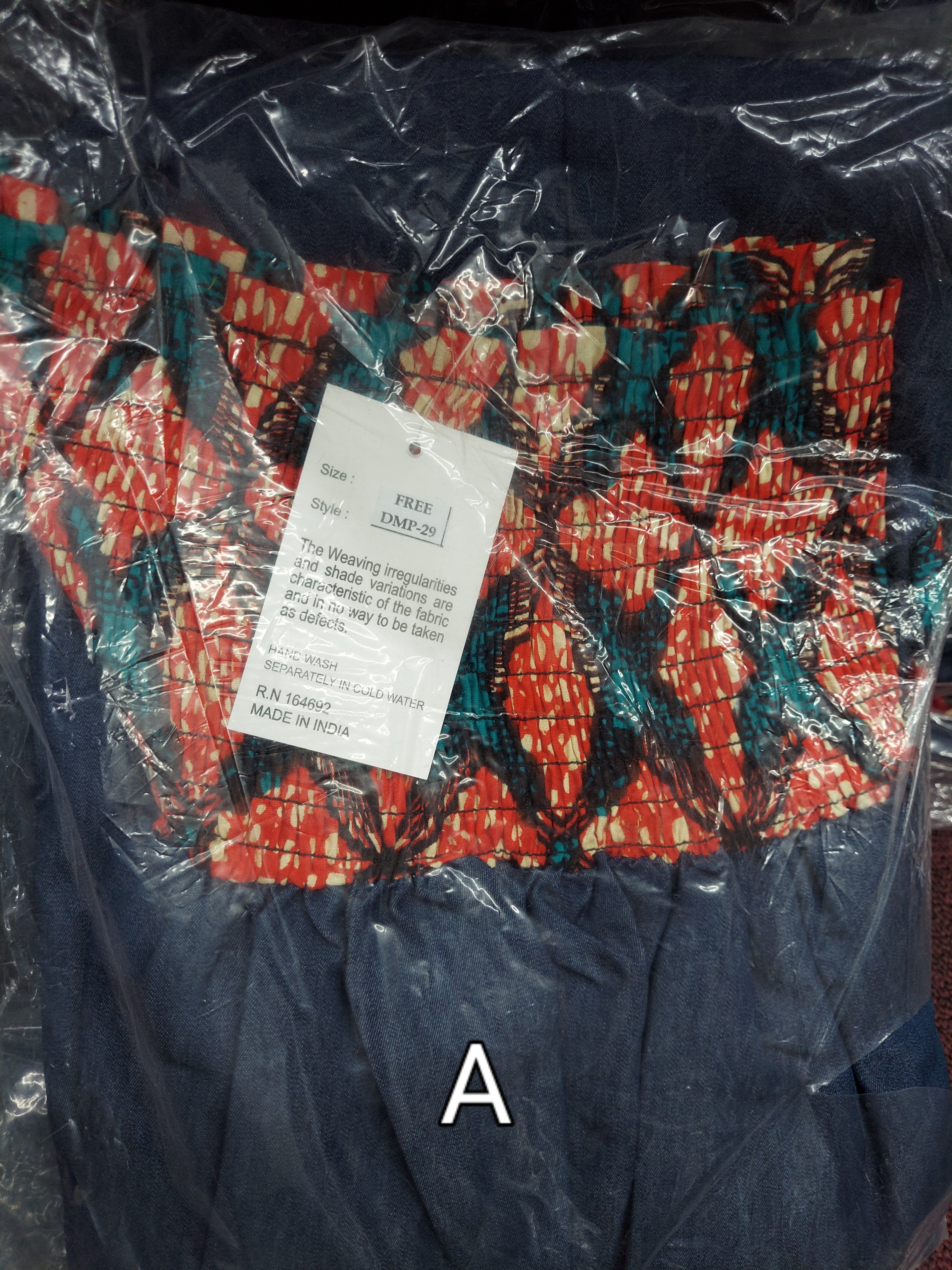 Off Shoulder Denim /Ankara Printed Dress - DMP29