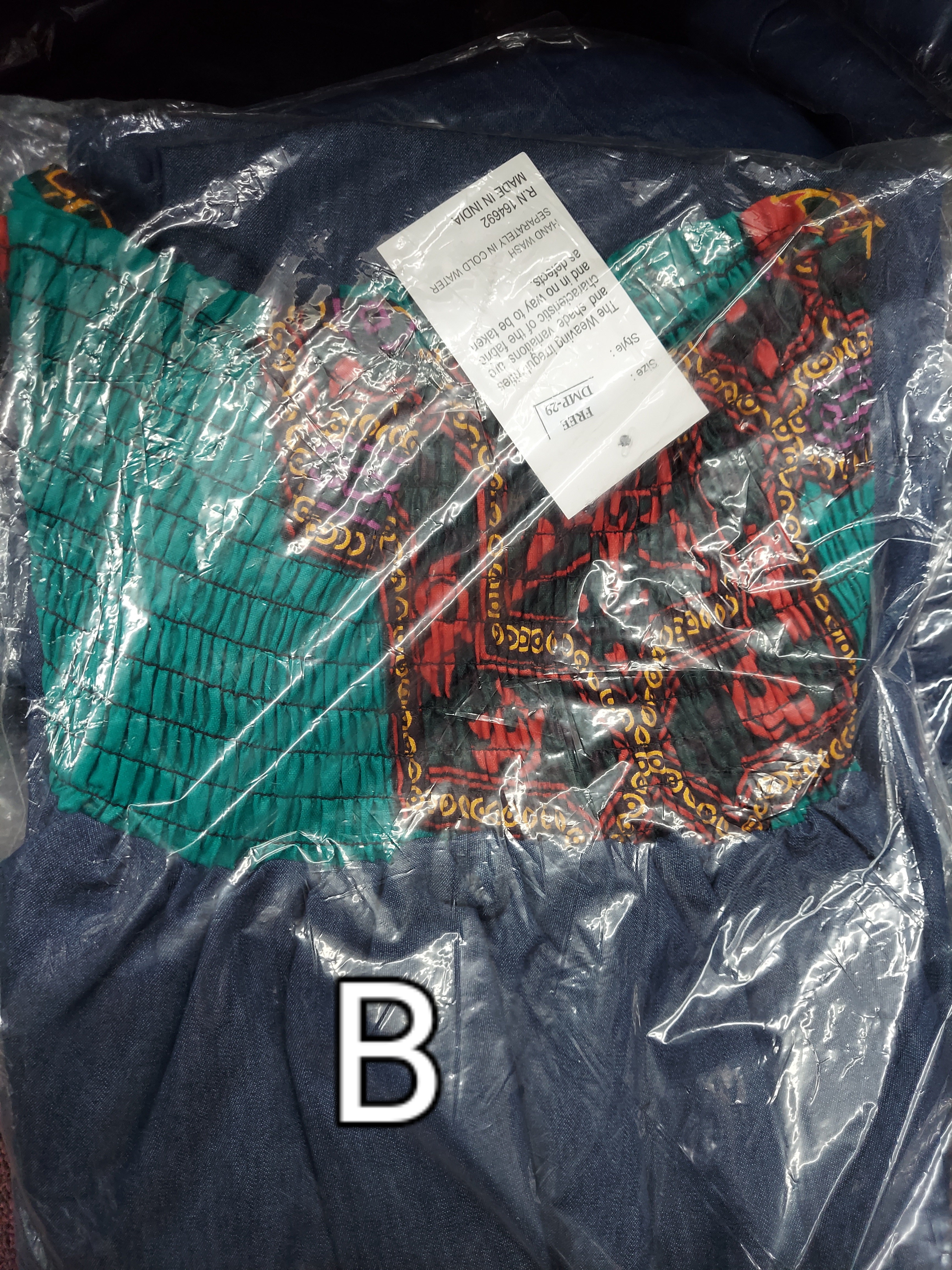 Off Shoulder Denim /Ankara Printed Dress - DMP29