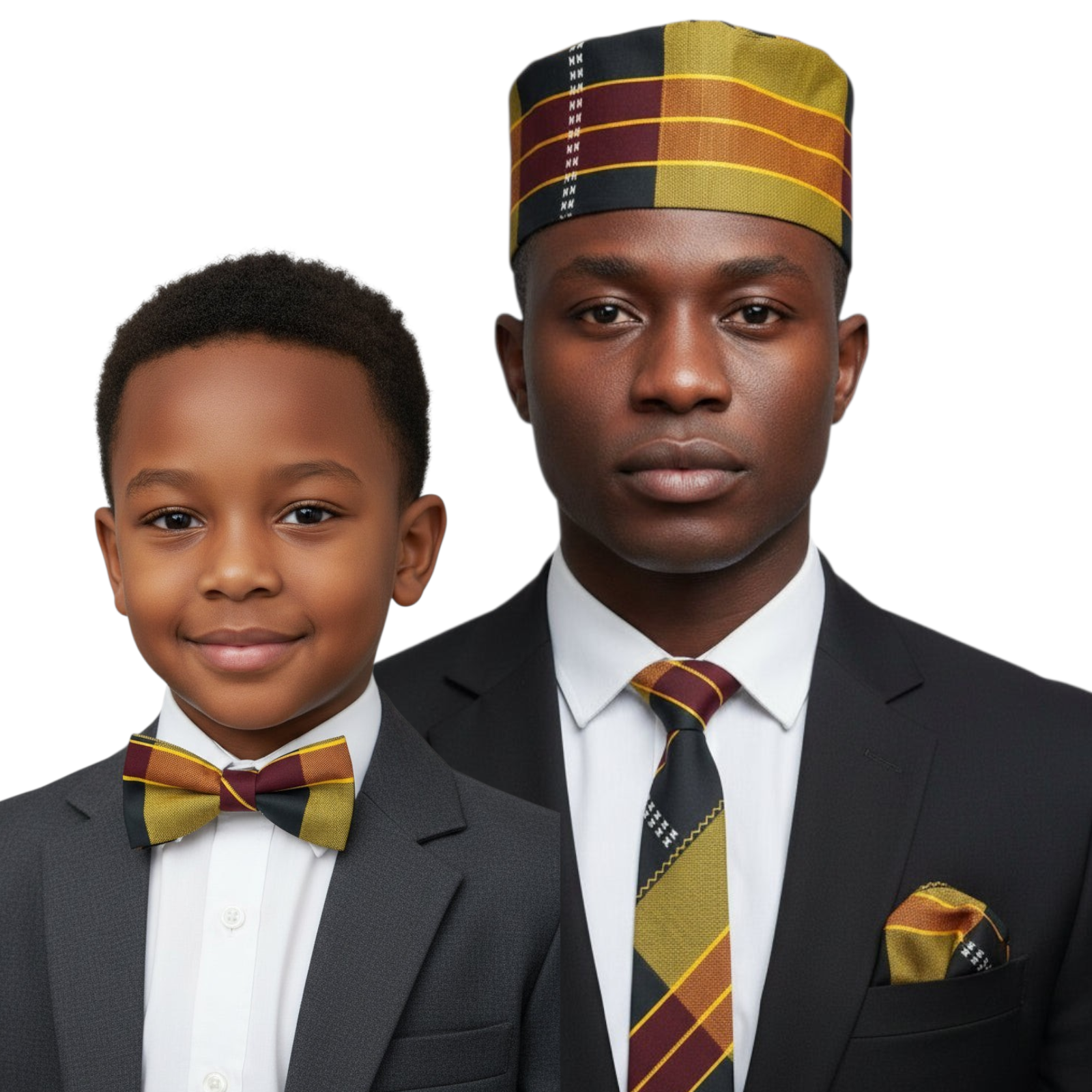 4 Pcs Bow tie Set-Kente1