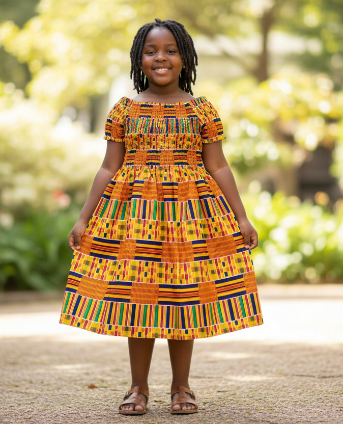 Kids / Girls African Dashiki Dress 109